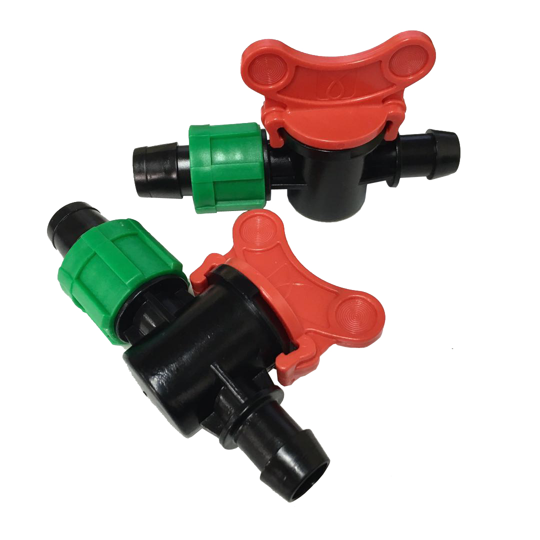 Drip irrigation systems mini valve barbed valve with grommet for